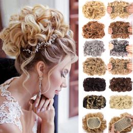 Chignon Chignon Chignon Synthetic Large Comb Clips In Curly Hair Fake Hair Pieces Chignon Women Updo Cover Hairpiece Hair Bun