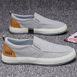 Casual Shoes Men's Driving Canvas Summer Soft Bottom Slip On Loafers Lightweight Comfort Sneakers Zapatillas Para Hombre