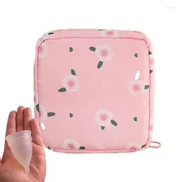 Storage Bags Girls Period Teen Waterproof Sanitary Napkins Bag Multi-Functional Zipper Nursing Pads Containers For