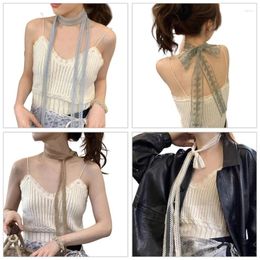 Scarves Spring Lace Scarf For Women Travel Shopping Adult Embroidery Outdoor