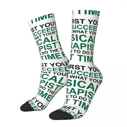 Men's Socks Physical Therapy Humor Harajuku Sweat Absorbing Stockings All Season Long Accessories For Unisex Gifts
