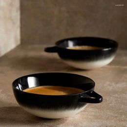 Cups Saucers Belgian Dark Ceramic Mug Italian Espresso Bowl Thickened Insulated And Anti Scalding Container Plate Gift Set