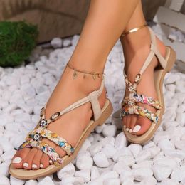 Casual Shoes Women Soft Sole Wedge Sandals Boho Fashion Beach Flip Flops Heels For