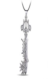 Pendant Necklaces Fans Magic Wand Jewellery Statement Women Necklace Kingdom Hearts Leather Chain Choker Game KH 3 Key Pendants Men 1126332