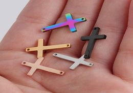 50PCS/Lot New Fashion Stainless Steel Charms Double Hole Christian Prayer Pendants DIY Jewelry Making Handcrafted Accessories9903318