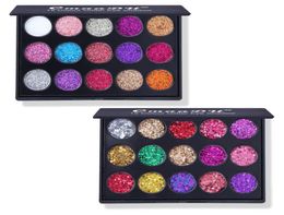 15color Glitter Eyeshadow Palette Waterproof Diamond Metallic Shimmer Eye Shadow Pigmented eyes makeup Cosmetic tool5764200