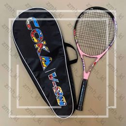 Tennis Rackets Aluminium Carbon One-piece Tennis Racket Racket Set with Large Bag Single Adult Tennis Racket 360