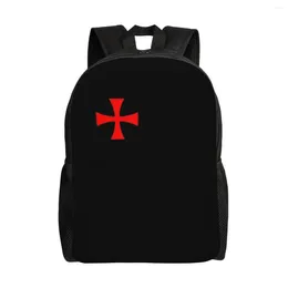 Backpack Knights Templar Cross Travel Men Women School Computer Bookbag College Student Daypack Bags