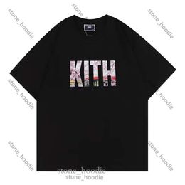 Kith High Quality Designer Mens T Shirt Street Trendy Printed Short Sleeve Cotton Kith Shirt Casual Loose Quick Drying Womens T Shirt Luxury Brand Kith T Shirt 9996