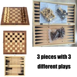 Sets 3 In 1 Board Party Dice Chess Backgammon Board Entertainment Checkers Chess Table Games Travel Games