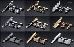Novelty High Quality Cuff links necktie clip for tie pin for men039s gift Hand tie bars cufflinks clip set Jewelry15892198