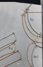 designer women mens Pendant pendants Necklace diamond Necklaces Fashion Jewellery Clavicle Chain fresh simple Personalised wedding gift with box2069385