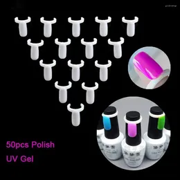 False Nails Acrylic Display UV Gel Polish Colour DIY Nail Tools Tips Sticks Practise Art