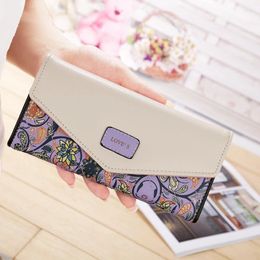 Wallets Double Zipper Long Wallet For Women Fashion Flower Embroidery Coin Purses Card Holder Female PU Leather Clutch Phone Money Bag