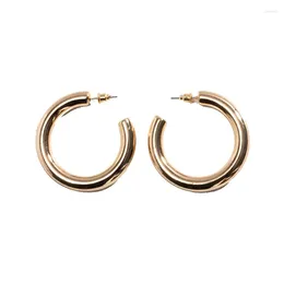 Stud Earrings 2024 Semicircle Cute C Shape Large Metal Smooth Earring For Women