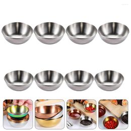 Plates Silver Sauce Dish Appetiser Serving Plate Round Chilli Mini Spice Bowls Holder Small Spices