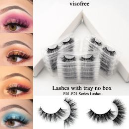 Eyelashes Visofree Wholesale Mink Eyelashes 30/100Pairs 3D Mink Lashes Natural False Eyelashes Messy Fake Eyelashes Makeup Lashes In Bulk