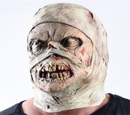 Halloween Horror Mask Mummy Mask Disgusting Rot Face Headgear Zombie Costume Party Haunted House Horror Props Frighten People Y2001758483