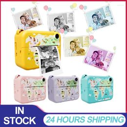 Digital Cameras Camera Mini Thermal Printer Kids Video Recorder Instant Print Po 2 Inch Screen Portable Cute Birthday Gift