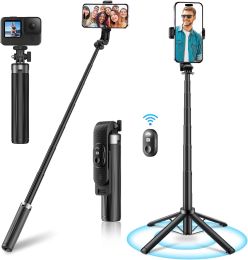 Sticks Mini Selfie Stick Phone Tripod with Remote Upgrade Quadripod Design 40" Extendable Rechargeable Bluetooth Control