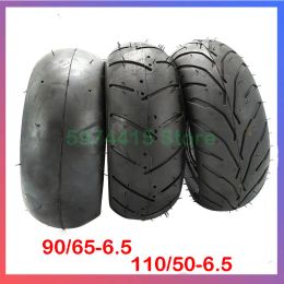 Scooters Size 90/656.5 Inch Tubeless Tyre And Tube Vacuum Tyre Set, Suitable For 47cc 49cc Mini Pocket Bike Motorcycle Electric Scoote
