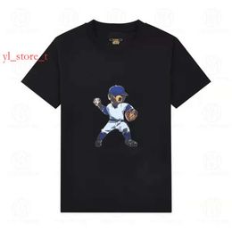 Polos Tshirts Designers T Shirts Polos High Brand Fashion Cartoon Bear Pattern Luxury Tees Tops Man S Casual Chest Letter Shirt Clothing Oversized T-shirt 8232