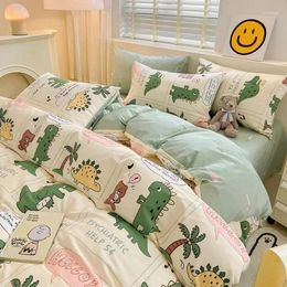 Bedding Sets Cotton Cartoon Animal Quilt Cover For Kids Lovely Pattern AB Double-sided Comforter Children Set Duvet