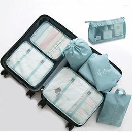 Storage Bags 6/7 Pcs/set Large Capacity Luggage For Clothing Separation Underwear Cosmetic Travel Organiser Bag Toiletries Pouch