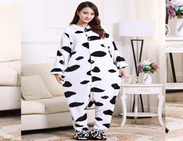 High Quality Cow Onesie Funny Cute Women Men Pyjama Thicken Warm Big Size Carnival Party Suit Girls Animal Cartoon Sleep Wear9054860