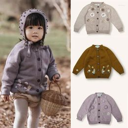 Jackets EnkeliBB Toddler Girl And Boys Winter Cotton Knit Cardigans Flowers Are Hand Children Beautifuk Designer Clothes