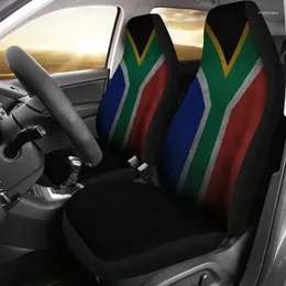 Car Seat Covers INSTANTARTS South Africa Flag Print Universal Front Heavy-Duty Slip-Resistant Automobile Seats Protector Gifts