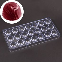 Moulds Semicircular helix Chocolate Mold Baking Polycarbonate Chocolate Molds Confectionery Candy Form Mould Baking Pastry Bakery Tools