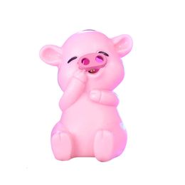 Wholesale Cute Pink Pig Shape Iatable Open Flame Cigarette Lighter