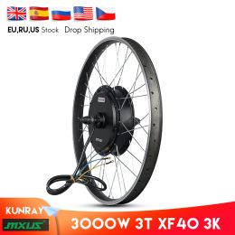 Part MXUS V3 72V 3000W Brushless NonGear Hub Motor Electric Bicycle Rear Wheel Motor Ebike Conversion Kit Mountain Dirt Bike Motor