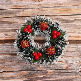 Decorative Flowers Artificial Flower Christmas Wreath Pendant Garland Ornaments Decorations For Home Navidad 2024 Year Gift