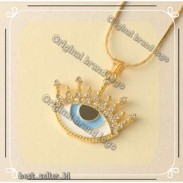 Designer Devil's Eyes Pendant Necklace Evil Eye Jewellery Charm Pendants Four Leaf Gold Chain Fashion Accessories Whole 266