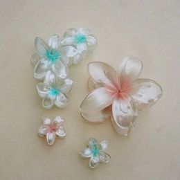 Hair Clips Barrettes Fashion Gradient 4/6.5/8cm Womens Flower Clip Sweet Crab Bucket Hawaiian Accessories