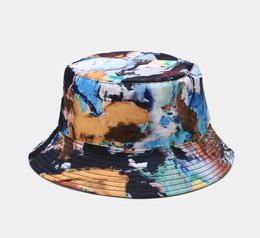 2021 Cotton new style fashion joker print two sides wear fold Bucket Hat Fisherman Hat outdoor travel hat Sun Cap Hats for Men and4821827