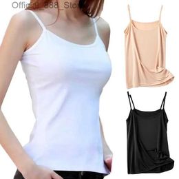 Women's Tanks Camis Summer Sexy Strap Camisoles Girl Cotton Sleless Vest Solid Color Top All-match Base Vest Tops Womens Intimates Tanks d240427