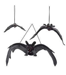 Halloween Simulation Bats Trick Toy Hanging Vampire Pendant Scary Bat April Fool039s Day Halloween Decorations Party Props JK199655944