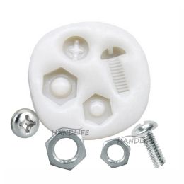 Moulds Hardware Bolts Nuts Silicone Sugarcraft Mold Resin Tools Cupcake Baking Mould Fondant Cake Decorating Tools