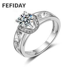 Wedding Rings FEFIDAY Marriage Finger Fashion Couple Jewelry For Women Woman Crystal Women039s Engagement Ring Female3193765