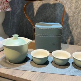 Bottles China Limit Tea Cup Set Ceramic Coffee Mug 4pcs Portable With Travel Bag High-end Teacup Home Decoration