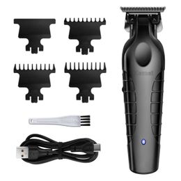 Hair Trimmer Kemei KM2299 professional hair clipper 0mm zero gap carving mens cordless electric Q240427