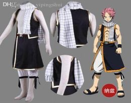 WholeFairy Tail Natsu Long Scarf Dragneel Anime Cosplay Costume White7647173