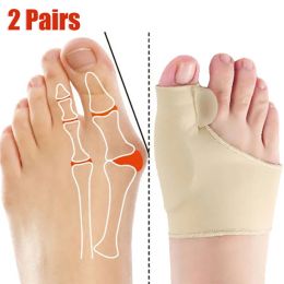 Care Toe Corrector Orthotics Feet Foot Care Bone Thumb Adjuster Correction Soft Pedicure Socks Bunion Straightener(1 pair / 2 pairs)