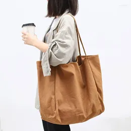 Shoulder Bags Korean Style Simple Design Large Capacity Green Vintage Handbag Fashion Women's Travel Canvas Single Bag