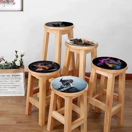 Pillow Modern Black Doberman Dog Four Seasons Seat Office Dining Stool Pad Sponge Sofa Mat Non-Slip