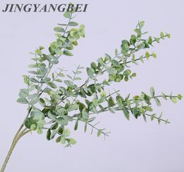 69cm Artificial Plastic Eucalyptus tree branch Christmas wedding decoration Flower arrangment small leaves plant faux foliage5794213