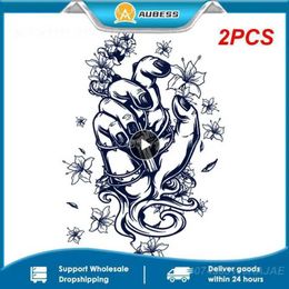 Tattoo Transfer 2PCS Japanese Snake Dragon Waterproof Temporary Tattoo Sticker Cross Wrist Hand Ankle Small Tatoo Kids Fake Tatto Body Art Men 240426